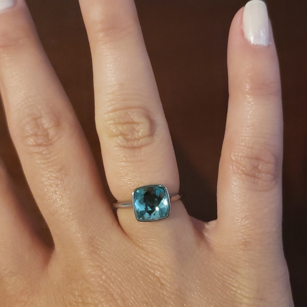 Swarovski aqua ring